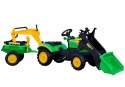 Traktor z Przyczepą i Łyżką Koparka Benson Zielony LEAN Toys