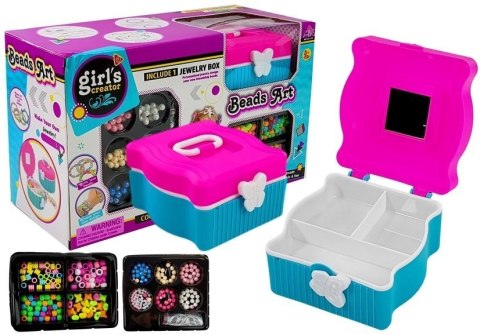 Zestaw Koralików z Kuferkiem Koraliki Biżuteria LEAN Toys