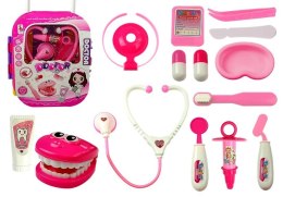 Zestaw Lekarski w Walizce Stetoskop Lusterko Biały LEAN Toys