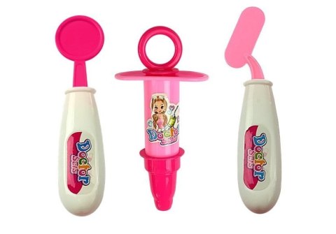 Zestaw Lekarski w Walizce Stetoskop Lusterko Biały LEAN Toys Zestaw Lekarski w Walizce Stetoskop Lusterko Biały LEAN Toys