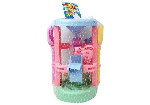 Zestaw Zabawek plażowych Lejek Foremki 8 Elementów LEAN Toys