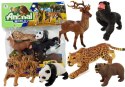 Zwierzęta Gumowe w Worku Tygrys Puma Goryl LEAN Toys