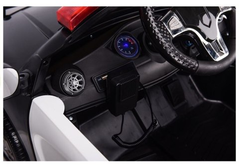 Auto na Akumulator Samochód Policyjny Biały LEAN CARS Auto na Akumulator Samochód Policyjny Biały LEAN CARS