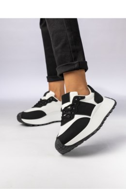 Damskie Sneakersy ? Czarny Biały RAVEN BLACK - Inello Inello