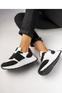 Damskie Sneakersy ? Czarny Biały RAVEN BLACK - Inello Inello