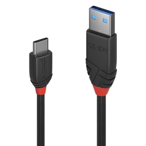 Kabel USB LINDY 3.1 A/M - USB C/M , Black Line 1,5m Czarny LINDY Kabel USB LINDY 3.1 A/M - USB C/M , Black Line 1,5m Czarny LINDY
