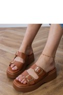 Sandał Klapki Model Wollis YQ77-15 Brown - PRIMO PRIMO