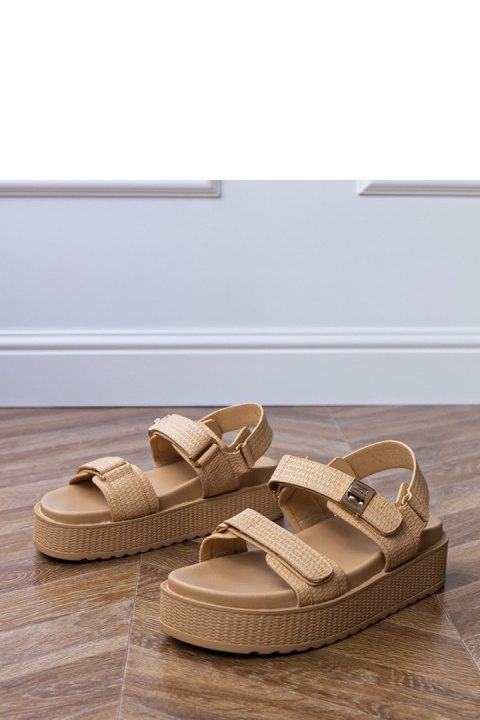 Sandały Model Areka YQ77-19 Beige - PRIMO PRIMO Sandały Model Areka YQ77-19 Beige - PRIMO PRIMO