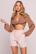 Szorty Damskie Model MOE860 Beige - Moe Moe