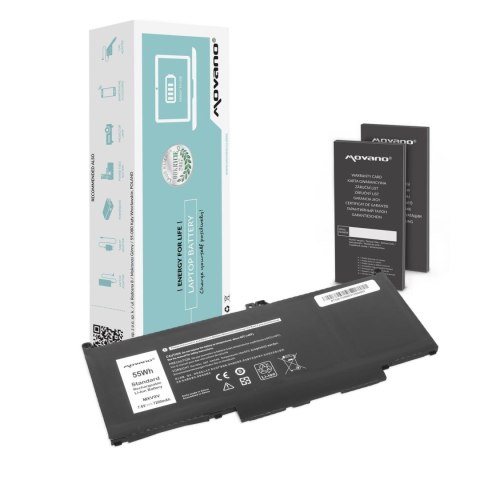Bateria Movano do notebooka Dell Latitude 5300, 5310, 7300, 7400, MXV9V (7.4V-7.6V) (7200 mAh) Movano Bateria Movano do notebooka Dell Latitude 5300, 5310, 7300, 7400, MXV9V (7.4V-7.6V) (7200 mAh) Movano