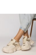 Buty Sportowe Model Sandra 88218 Beige/Gold - PRIMO PRIMO