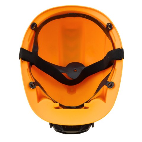 Kask Budowlany Dla Dzieci Z Latarką Czołową Opaska Pod Brodę Żółty LEAN Toys Kask Budowlany Dla Dzieci Z Latarką Czołową Opaska Pod Brodę Żółty LEAN Toys