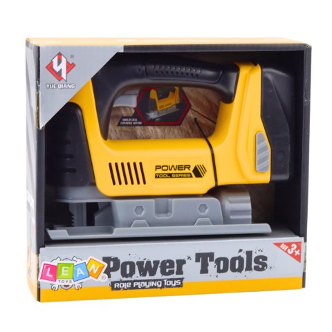 Wyrzynarka Dla Dzieci Na Baterie Światło LED Żółta LEAN Toys Wyrzynarka Dla Dzieci Na Baterie Światło LED Żółta LEAN Toys