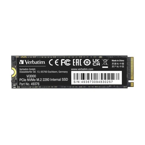 Dysk SSD Verbatim Vi3000 256GB M.2 PCIe Gen3 NVME 2280 (3300/1500 MB/s) Verbatim Dysk SSD Verbatim Vi3000 256GB M.2 PCIe Gen3 NVME 2280 (3300/1500 MB/s) Verbatim