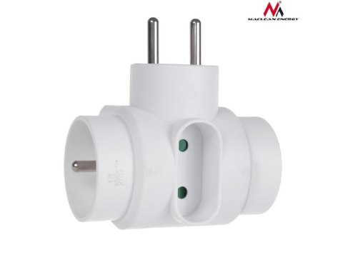 Gniazdko prądowe Maclean MCE213 potrójne typu mix, 2x16A z uziemieniem, 1x6A Maclean Gniazdko prądowe Maclean MCE213 potrójne typu mix, 2x16A z uziemieniem, 1x6A Maclean