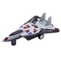 Myśliwiec Wojskowy Z Napędem Frykcyjnym Metalowy 11cm Mix LEAN TOYS