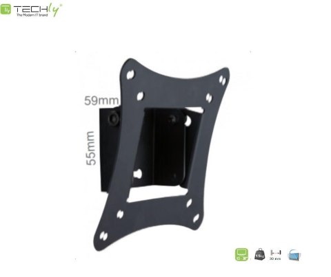 Uchwyt ścienny LCD/LED Techly 13"-30", 15kg czarny, uchylny Techly
