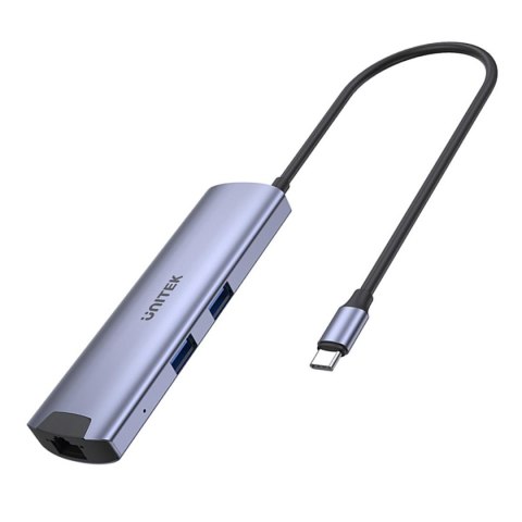Hub Aktywny USB-C UNITEK 5Gbps, HDMI RJ-45 PD 100W Unitek