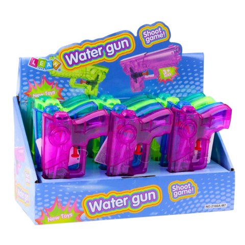 Mały Przeźroczysty Pistolet Na Wodę Różowy Niebieski Zielony Mix LEAN Toys Mały Przeźroczysty Pistolet Na Wodę Różowy Niebieski Zielony Mix LEAN Toys