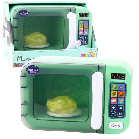 Mikrofala Dla Dzieci Obrotowa Kurczak Światła Dźwięki Zielona LEAN Toys