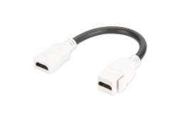 Moduł Keystone DIGITUS HDMI z kablem 12cm łącznik do gniazd i pustych paneli żeński/żeński biały Digitus