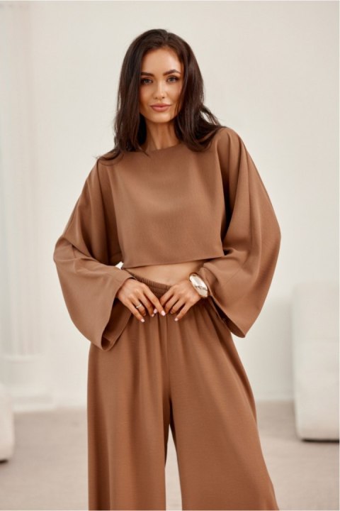 Bluzka Model Martina BRA BLU0216 Brown - Roco Fashion Roco Fashion