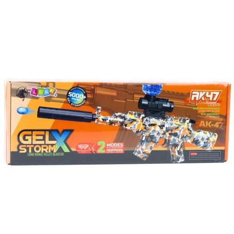 Karabin AK47 Na Kulki Wodne Hydrożelowe Graffiti Pomarańczowy LEAN Toys Karabin AK47 Na Kulki Wodne Hydrożelowe Graffiti Pomarańczowy LEAN Toys