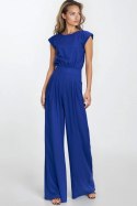 Kombinezon z rayonu z nogawkami palazzo KM42 Indygo - Nife Nife
