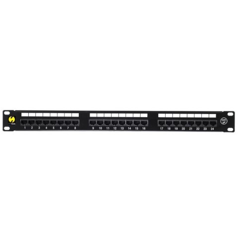 Patch panel 19'' Netrack 24-porty kat. 5e UTP, z półką NETRACK
