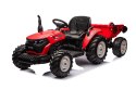 Traktor Na Akumulator HC-306 Czerwony Z Przyczepą 24V LEAN CARS