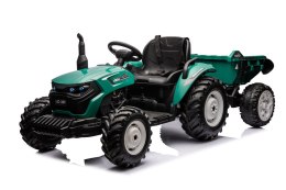 Traktor Na Akumulator HC-306 Z Przyczepą Ciemno Zielony 24V LEAN CARS