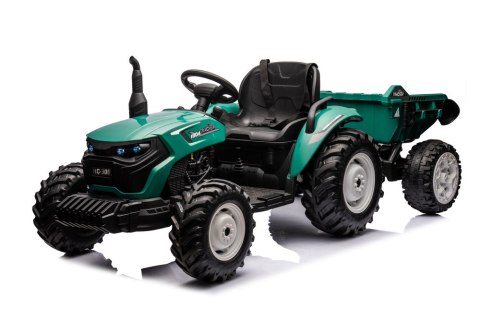 Traktor Na Akumulator HC-306 Z Przyczepą Ciemno Zielony 24V LEAN CARS Traktor Na Akumulator HC-306 Z Przyczepą Ciemno Zielony 24V LEAN CARS