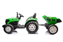 Traktor Na Akumulator HC-306 Z Przyczepą Jasno Zielony 24V LEAN CARS