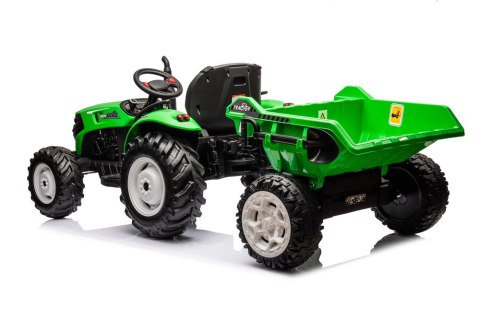 Traktor Na Akumulator HC-306 Z Przyczepą Jasno Zielony 24V LEAN CARS Traktor Na Akumulator HC-306 Z Przyczepą Jasno Zielony 24V LEAN CARS