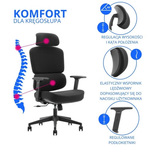Fotel ergonomiczny ANGEL biurowy obrotowy Regulo ANGEL Fotel ergonomiczny ANGEL biurowy obrotowy Regulo ANGEL