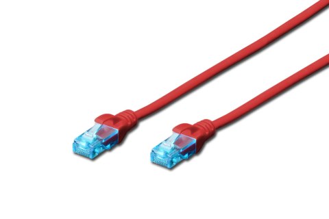 Patchcord DIGITUS UTP kat. 5e 1m PVC czerwony Digitus