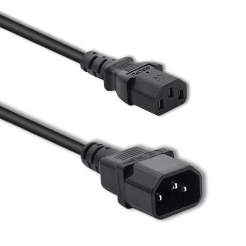 Kabel zasilający Qoltec IEC C13/C14 | 3x1.0mm2 | 1.8m Qoltec