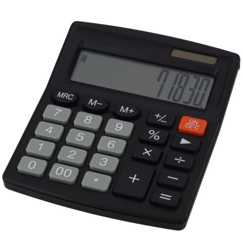 Kalkulator Biurowy Szkolny Klasyczny 8-Cyfrowy LCD Solar Czarny LEAN Kalkulator Biurowy Szkolny Klasyczny 8-Cyfrowy LCD Solar Czarny LEAN