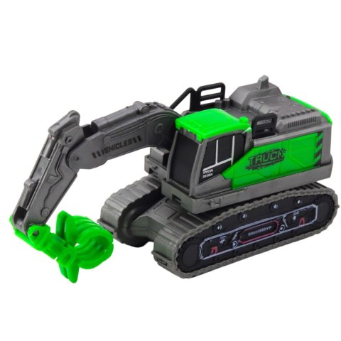 Pojazd Budowlany Koparka Ładowarka Spychacz Zielony Napęd Mix LEAN TOYS