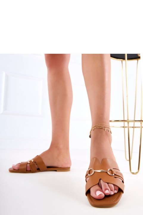 Sandał Klapki Model Elamisa 221-5 Brown - PRIMO PRIMO Sandał Klapki Model Elamisa 221-5 Brown - PRIMO PRIMO