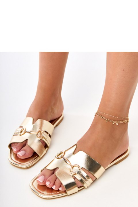 Sandał Klapki Model Elamisa 221-5 Gold - PRIMO PRIMO Sandał Klapki Model Elamisa 221-5 Gold - PRIMO PRIMO