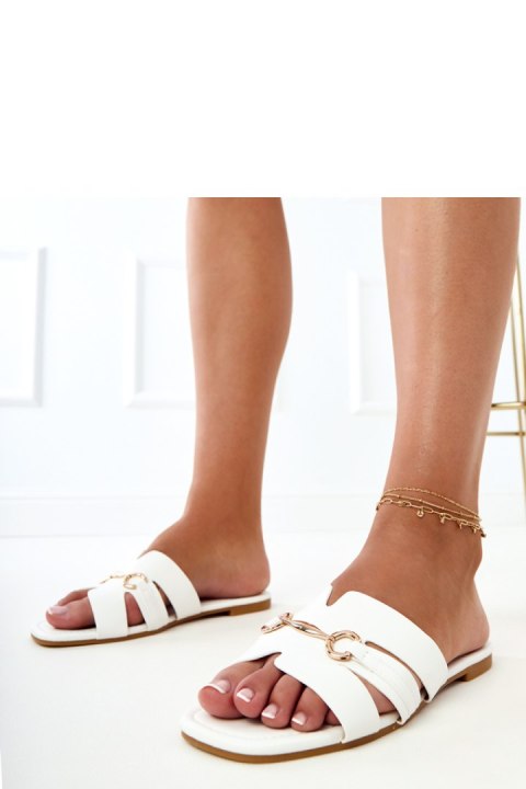 Sandał Klapki Model Elamisa 221-5 White - PRIMO PRIMO Sandał Klapki Model Elamisa 221-5 White - PRIMO PRIMO