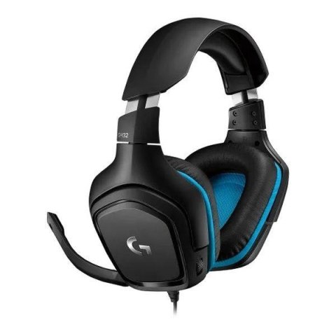 Słuchawki z mikrofonem Logitech G432 czarno-niebieskie Logitech Słuchawki z mikrofonem Logitech G432 czarno-niebieskie Logitech