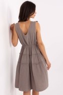 Sukienka Model MI-SK-92179.14 Dark Beige - Italy Moda Italy Moda