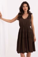 Sukienka Model MI-SK-92179.14 Dark Brown - Italy Moda Italy Moda