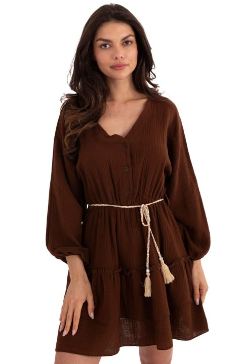 Sukienka Model MI-SK-A5079.27 Dark Brown - Italy Moda Italy Moda