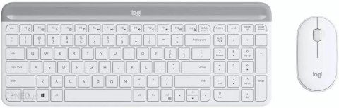Zestaw bezprzewodowy klawiatura + mysz Logitech MK470 Slim Combo biały Logitech Zestaw bezprzewodowy klawiatura + mysz Logitech MK470 Slim Combo biały Logitech
