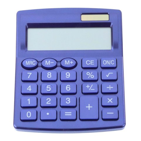 Kalkulator Biurowy Szkolny Klasyczny 8-Cyfrowy LCD Solar Granatowy LEAN Kalkulator Biurowy Szkolny Klasyczny 8-Cyfrowy LCD Solar Granatowy LEAN