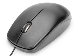 Mysz przewodowa DIGITUS optyczna 1200 DPI 3 przyciski czarna kabel 1.5m Digitus