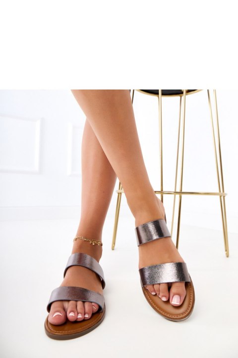 Sandał Klapki Model Fariza 8297 Grey - PRIMO PRIMO Sandał Klapki Model Fariza 8297 Grey - PRIMO PRIMO